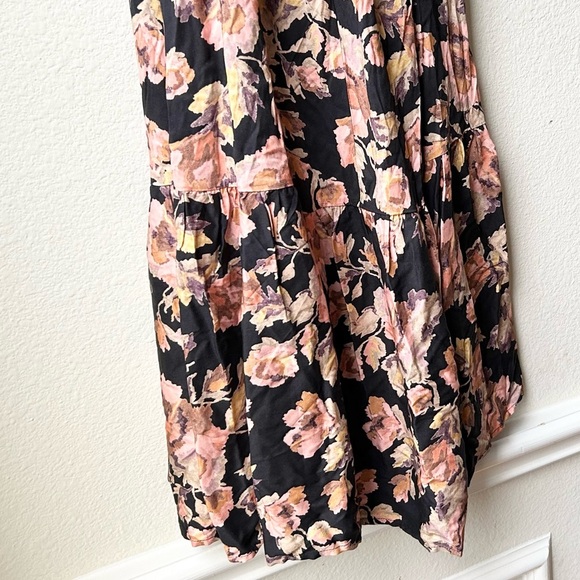 NWT Saltwater Lux Black Pink Vye Midi Floral dress Sz S - Picture 10 of 12